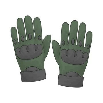 Tactical gloves illustration Stock Illustration