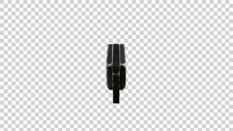 Tactical Knife Back View Alpha Stock Illustration
