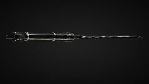 Tactical Knife Bottom View Stock Illustration