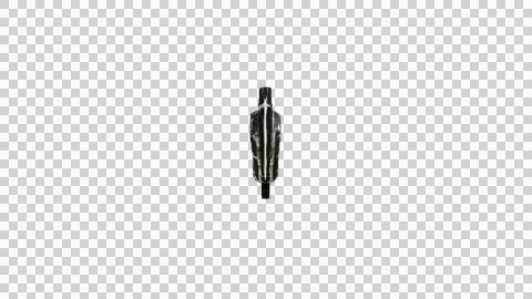 Tactical Knife Front View Alpha Stock Illustration