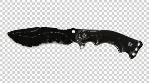 Tactical Knife Side View01 Alpha Stock Illustration