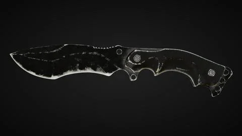 Tactical Knife Side View01 Stock Illustration