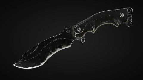 Tactical Knife Side View02 Stock Illustration