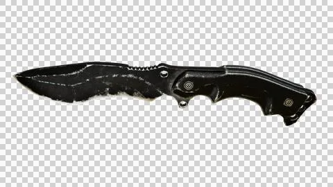 Tactical Knife Side View03 Alpha Stock Illustration