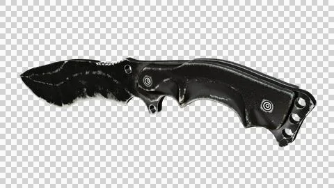 Tactical Knife Side View04 Alpha イラスト素材