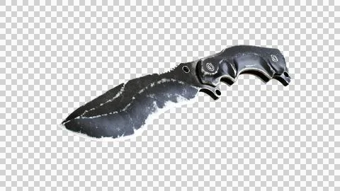 Tactical Knife Side View05 Alpha Stock Illustration