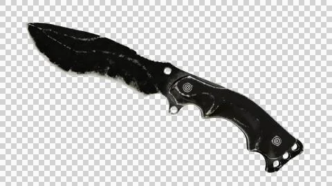 Tactical Knife Side View06 Alpha Stock Illustration