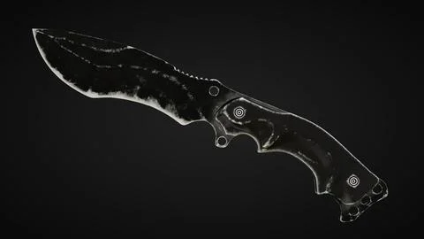 Tactical Knife Side View06 Stock Illustration