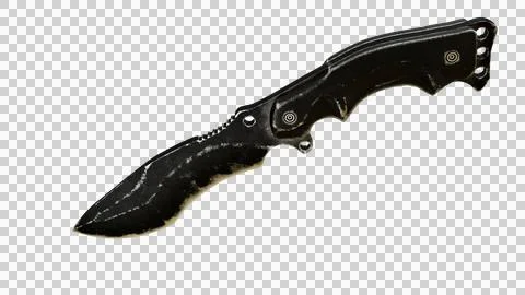 Tactical Knife Side View07 Alpha Stock Illustration