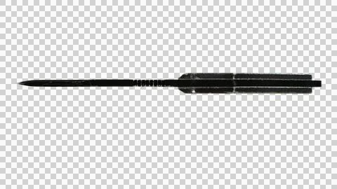 Tactical Knife Top View Alpha Stock Illustration