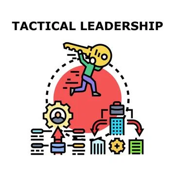 Tactical leadership developing business strategy and success Stock Illustration