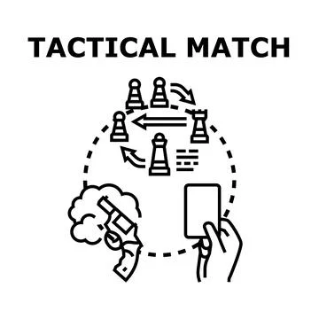 Tactical match game strategy and conflict concept Stock Illustration