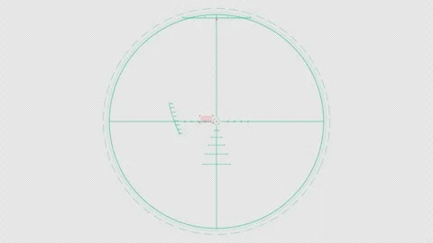 Tactical Military Sniper Scope FLIR Thermal HUD with mil dot reticle and BDC ele Vídeos de archivo 346019353