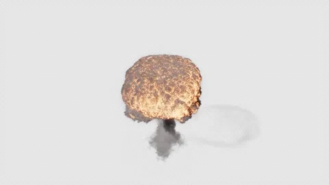 Tactical Nuke 01 Aerial VFX Element Stock Footage 267810400