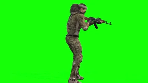 Tactical Precision Soldier Aiming in 360-Degree Motion 스톡 동영상 290496483