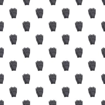 Tactical protective gloves seamless pattern covering background Illustrazione stock