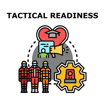 Tactical readiness skill training and emergency preparation Stock Illustration