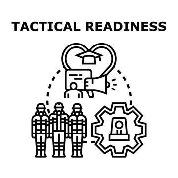 Tactical readiness skill training and emergency preparation Stock Illustration