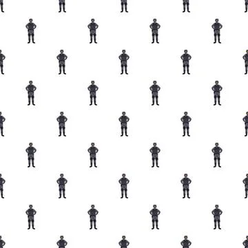 Tactical security personnel seamlessly repeating pattern background Stock-Illustration