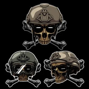 Tactical soldier set Stock Illustration