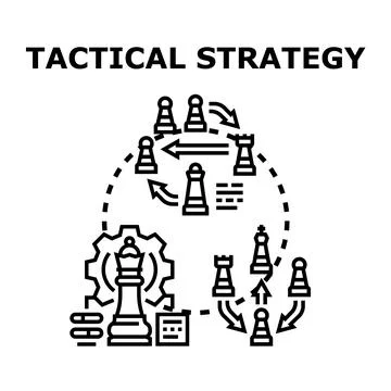 Tactical strategy planning business development concept Stock Illustration