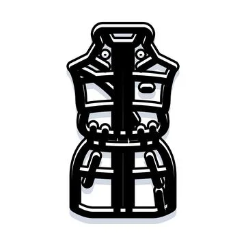 Tactical vest protection gear for security services Stock Illustration
