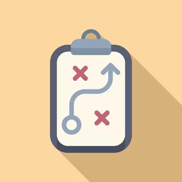 Tactical work board icon flat vector. Family mental busy Stock Illustration