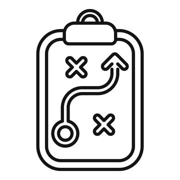 Tactical work board icon outline vector. Family mental busy Stock Illustration