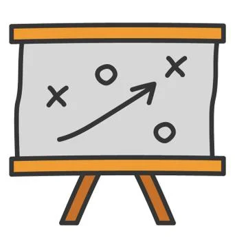 Tactics icon doodle vector Illustrazione stock