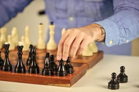Tactics is knowing what to do. Chess lesson. Strategy concept. Playing chess Stock Photos