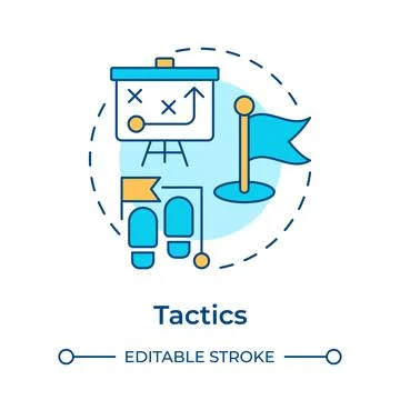 Tactics multi color concept icon Stock Illustration