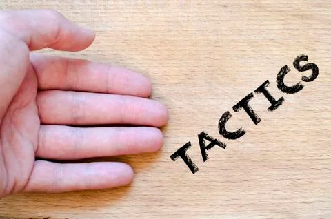 Tactics text concept Stock Photos