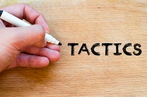 Tactics text concept Stock Photos