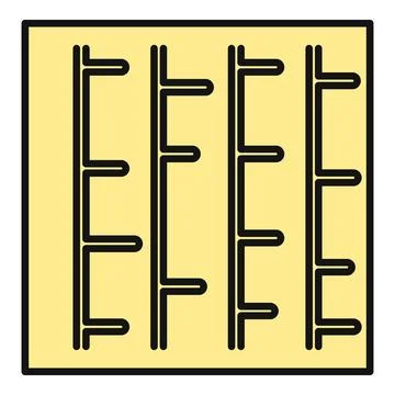 Tactile paving icon for accessibility and orientation Stock Illustration