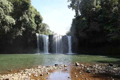 Tad Champee Waterfall cave,Tad champee (champi) Stock Photos