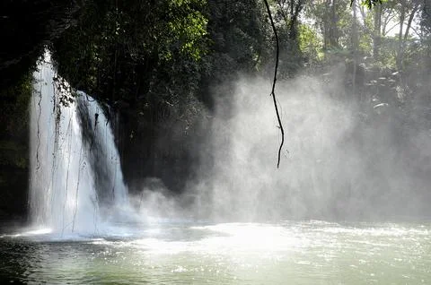 Tad Champee Waterfall cave,Tad champee (champi) Stock Photos
