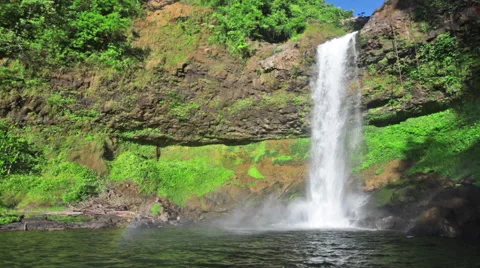 Tad E Tu Waterfall, Bolaven plateau, Pakse, Laos Stock Footage 41293172