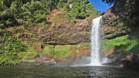 Tad E Tu Waterfall, Bolaven plateau, Pakse, Laos Video stock 86671152
