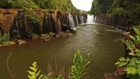 Tad Pha Suam Waterfall Stock Footage 98522963