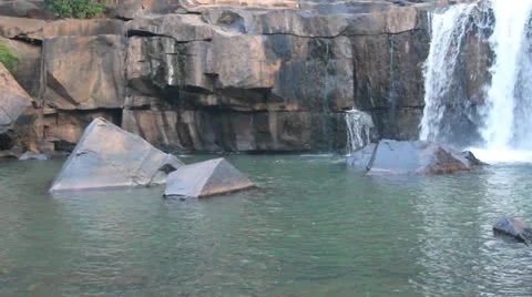 Tad-ton waterfall Stock Footage 25691114