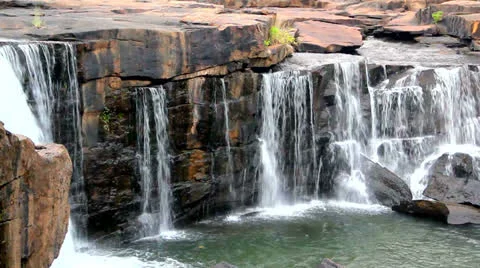 Tad-ton waterfall Stock Footage 25692996