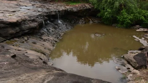Tad Ton waterfall in summer. Stock Footage 292806576
