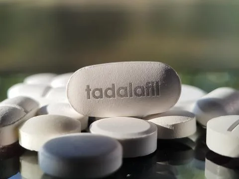 Tadalafil Pill tablet for erectile dysfunction Stock Photos