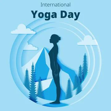 Tadasana or Mountain pose. Square Stock Illustration