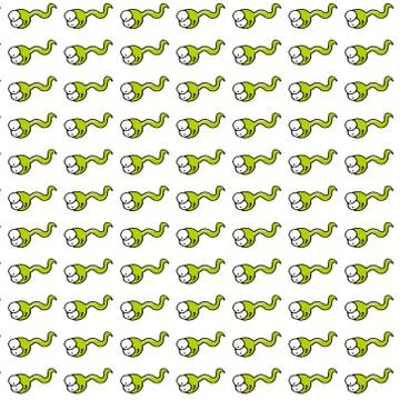 Tadpole, pattern of paper or fabric with repeating pattern Stock Illustration