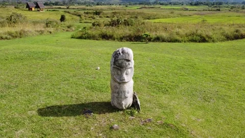 Tadulako Megalith Statue Stock Footage 238748643