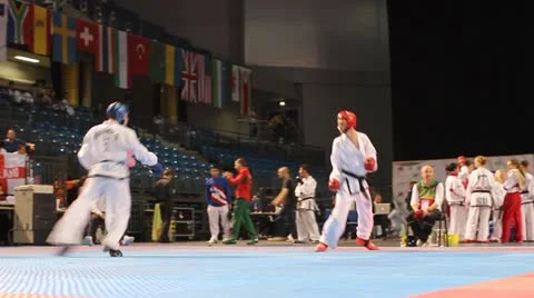 Taekwon Do fighters 2 Stock Footage 20436499