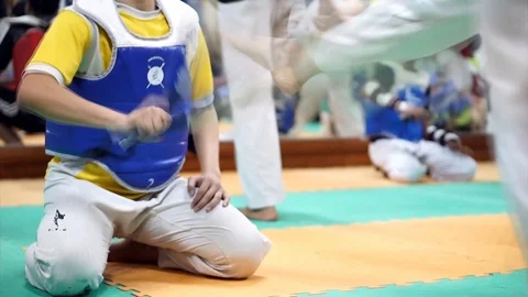 Taekwondo training Stock Footage 119499302