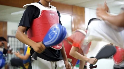 Taekwondo training Stock Footage 119499469
