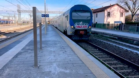 TAF (high-frequency train) ALe 426-506 Italian regional electric train Stock Footage 325819685